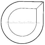 BEVEL BEVELDINE CLEAR STAINED GLASS FREE SHIPPING 1531