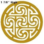 BRASS FILIGREE CELTIC STAINED GLASS 6757