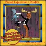 paned expressions pattern CD bullwinkle - Friends stained glass 7344