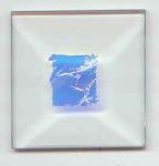 BEVEL DICHROIC BLUE GLUE CHIP SQUARE STAINED GLASS 7610