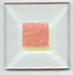 BEVEL DICHROIC PINK CHINCHILLA SQUARE STAINED GLASS 7613
