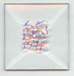 BEVEL DICHROIC PINK ICE SQUARE STAINED GLASS 7615