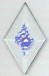 BEVEL DICHROIC BLUE ICE DIAMOND STAINED GLASS 8794