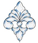 AMERICAN BEVEL CLUSTER STAINED GLASS FREE SHIPPING AB012