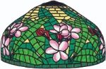 WORDEN STAINED GLASS LAMP PATTERN LEI FLOWER W FREE SHIPPING B2414