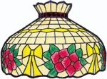 WORDEN STAINED GLASS LAMP PATTERN FLOWER AND BOW FREE SHIPPING B245