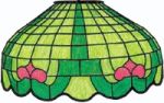 WORDEN STAINED GLASS LAMP PATTERN ART NOUVEAU FREE SHIPPING B246