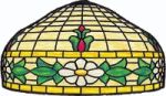 WORDEN STAINED GLASS LAMP PATTERN FLORAL BORDER FREE SHIPPING B248
