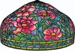 WORDEN STAINED GLASS LAMP PATTERN PEONY T FREE SHIPPING B249