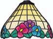 WORDEN STAINED GLASS LAMP PATTERN FLORAL FREE SHIPPING B72