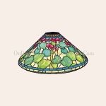 WORDEN STAINED GLASS LAMP PATTERN GERANIUM T FREE SHIPPING C1610