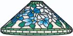 WORDEN STAINED GLASS LAMP PATTERN CLEMATIS T FREE SHIPPING C166