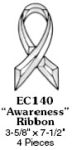 EXQUISITE AWARENESS RIBBON BEVEL CLUSTER STAINED GLASS FREE SHIPPING EC140