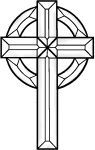 EXQUISITE CELTIC CROSS BEVEL CLUSTER STAINED GLASS FREE SHIPPING EC152