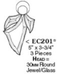 EXQUISITE ANGEL BEVEL CLUSTER STAINED GLASS FREE SHIPPING EC201