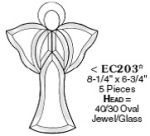 EXQUISITE ANGEL BEVEL CLUSTER STAINED GLASS FREE SHIPPING EC203