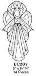 EXQUISITE ANGEL BEVEL CLUSTER STAINED GLASS FREE SHIPPING EC207