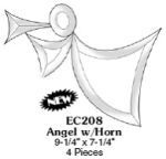EXQUISITE ANGEL WITH HORN BEVEL CLUSTER STAINED GLASS FREE SHIPPING EC208