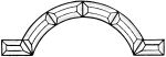 EXQUISITE BEVEL CLUSTER STAINED GLASS FREE SHIPPING EC513