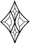 EXQUISITE BEVEL CLUSTER STAINED GLASS FREE SHIPPING EC547