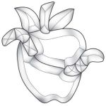 EXQUISITE APPLE BEVEL CLUSTER STAINED GLASS FREE SHIPPING EC124
