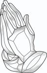 EXQUISITE PRAYING HANDS BEVEL CLUSTER STAINED GLASS FREE SHIPPING EC149