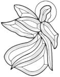 EXQUISITE ANGEL BEVEL CLUSTER STAINED GLASS FREE SHIPPING EC204
