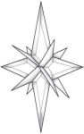 EXQUISITE STAR 3D BEVEL CLUSTER STAINED GLASS FREE SHIPPING EC345